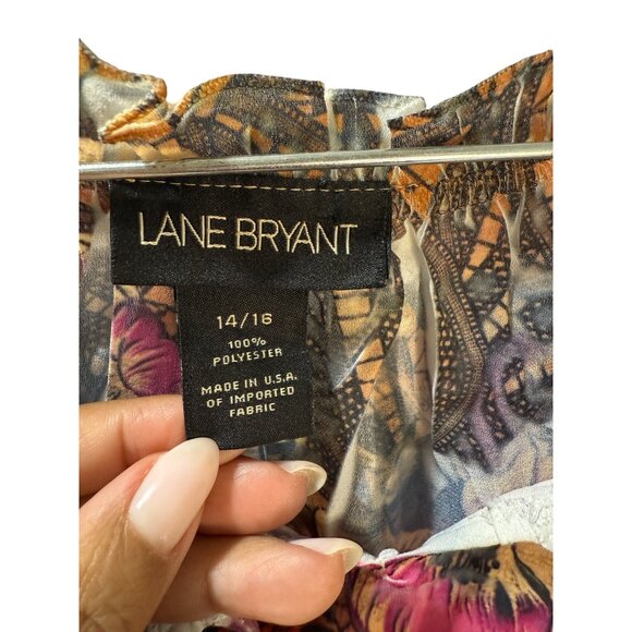 Lane Bryant Multicolor Abstract Print Tunic Top Size 14/16 - Picture 3 of 12